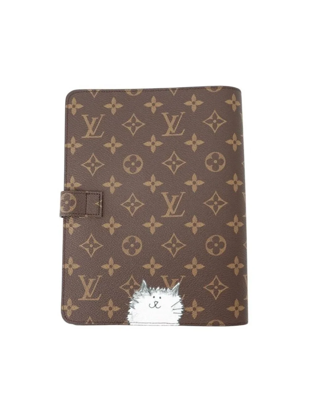 Louis Vuitton Notebook Cover Monogram Agenda Bureau MM Diary Gray Coddington